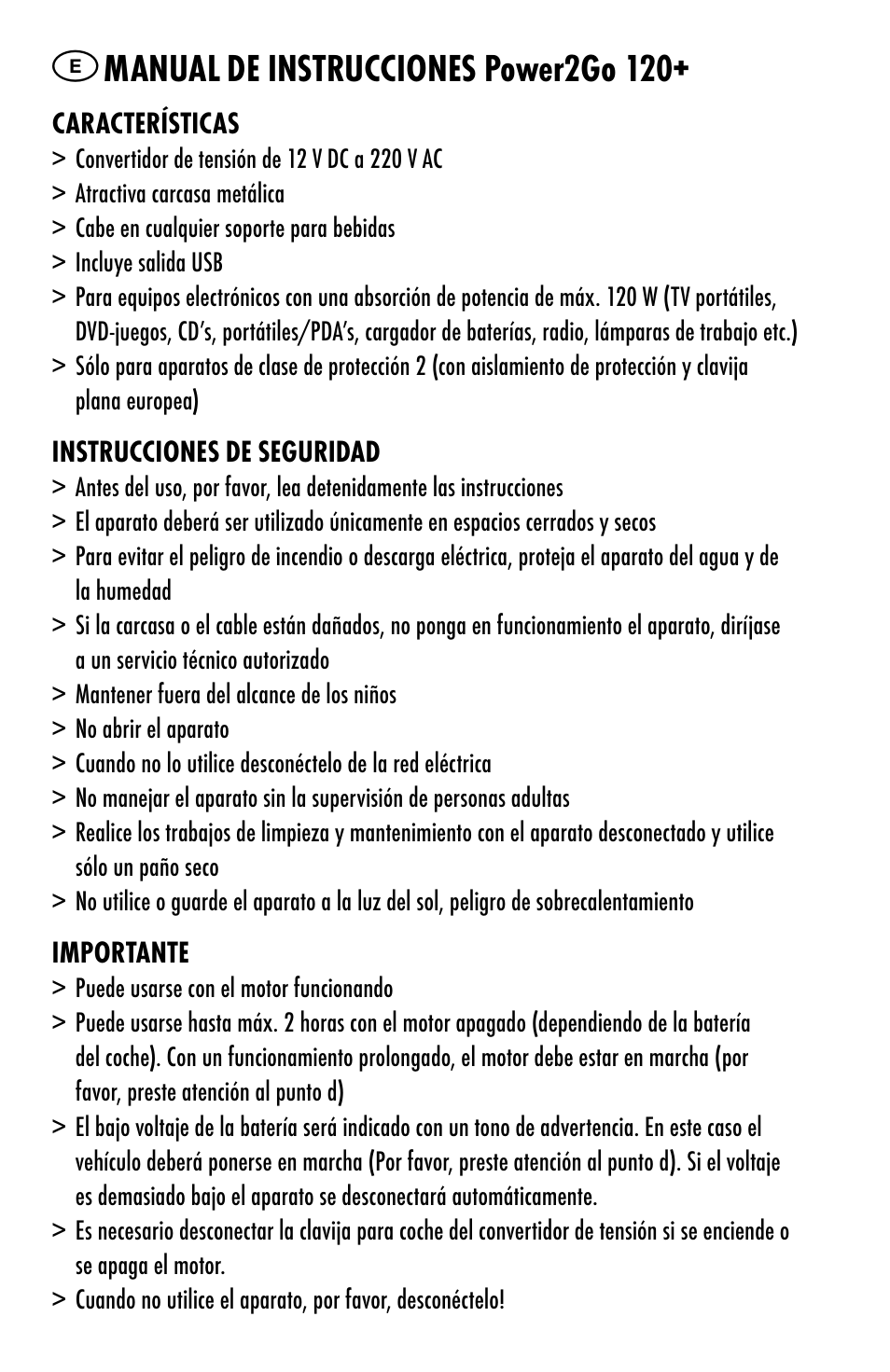 Manual de instrucciones power2go 120 | ANSMANN 5600003 Power2Go 120+ User Manual | Page 16 / 46
