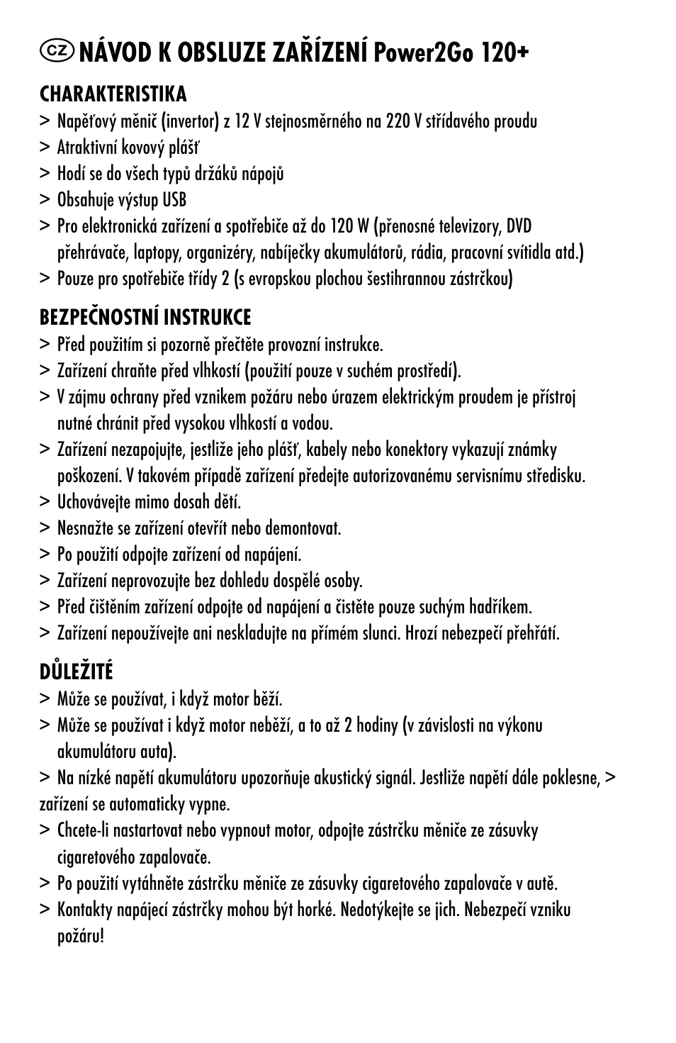 Návod k obsluze zařízení power2go 120 | ANSMANN 5600003 Power2Go 120+ User Manual | Page 30 / 46