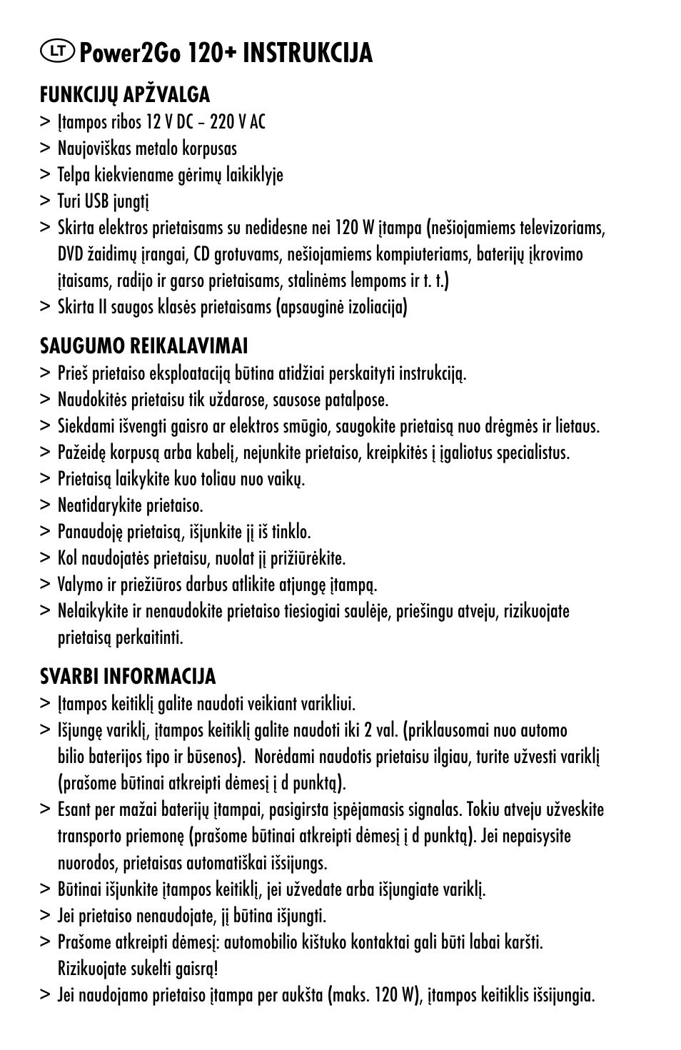 Power2go 120+ instrukcija | ANSMANN 5600003 Power2Go 120+ User Manual | Page 40 / 46