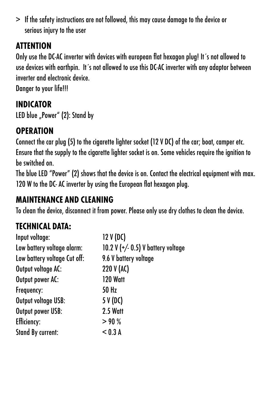 ANSMANN 5600003 Power2Go 120+ User Manual | Page 5 / 46