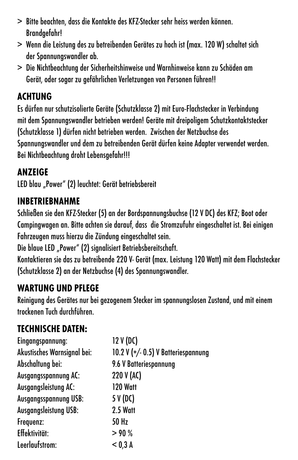 ANSMANN 5600003 Power2Go 120+ User Manual | Page 7 / 46