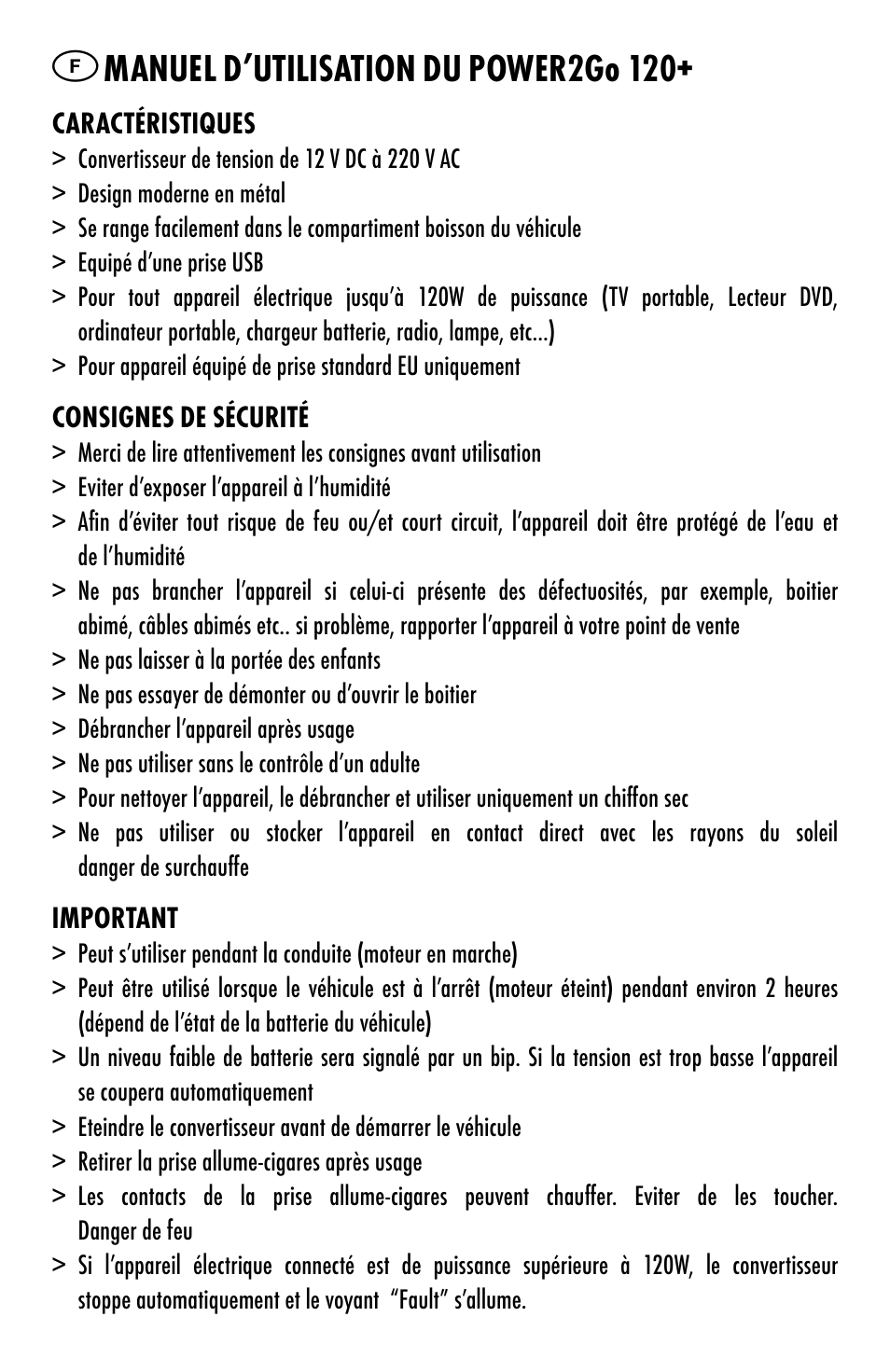 Manuel d’utilisation du power2go 120 | ANSMANN 5600003 Power2Go 120+ User Manual | Page 8 / 46