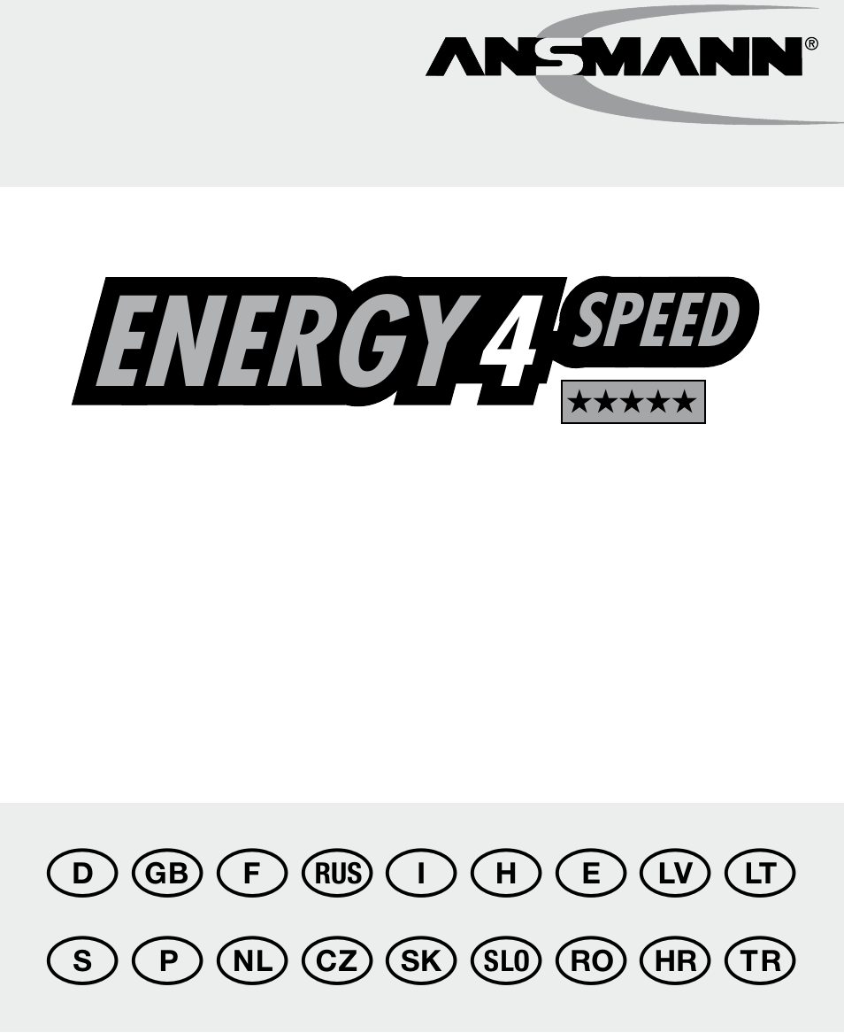 ANSMANN 5707144 Energy 4 speed User Manual | 76 pages