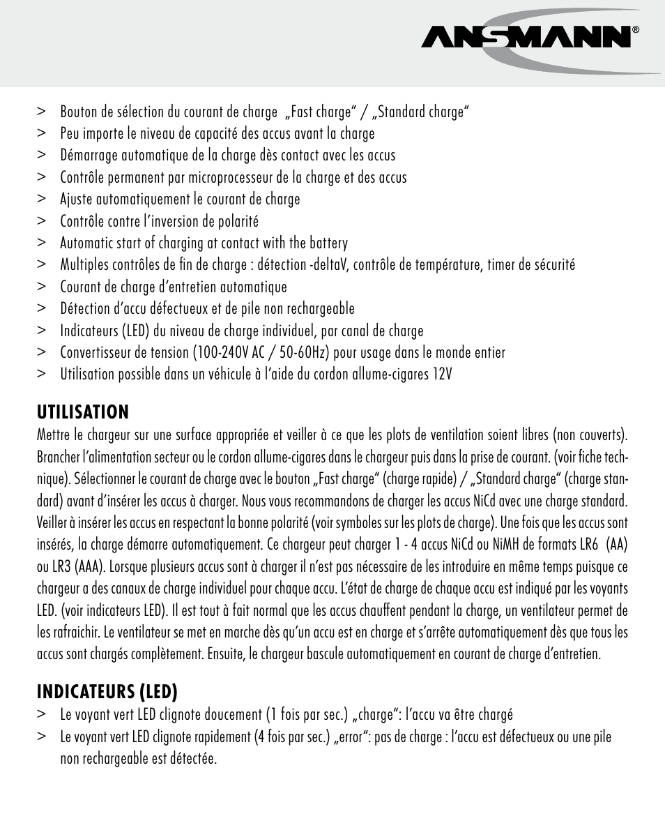 ANSMANN 5707144 Energy 4 speed User Manual | Page 11 / 76