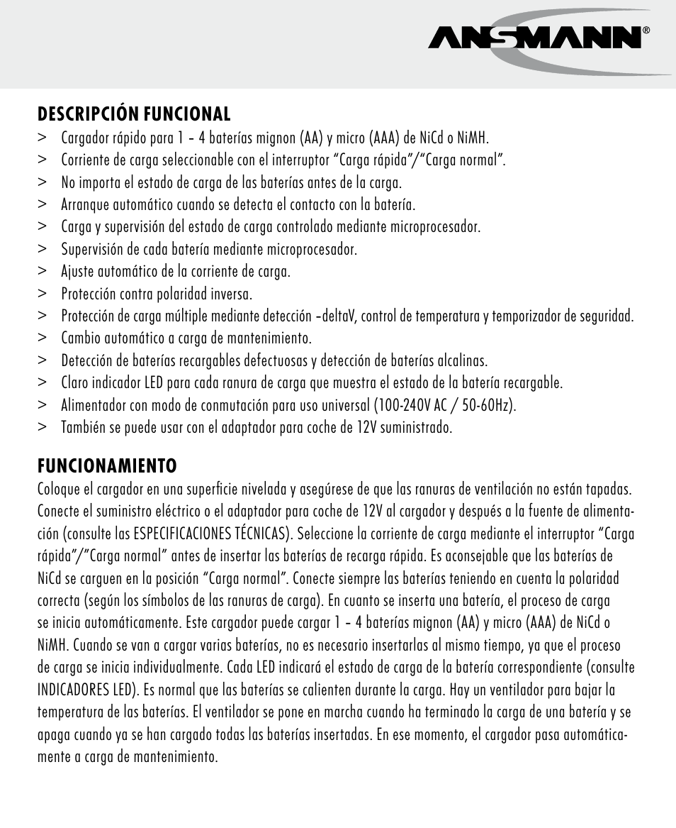 ANSMANN 5707144 Energy 4 speed User Manual | Page 27 / 76