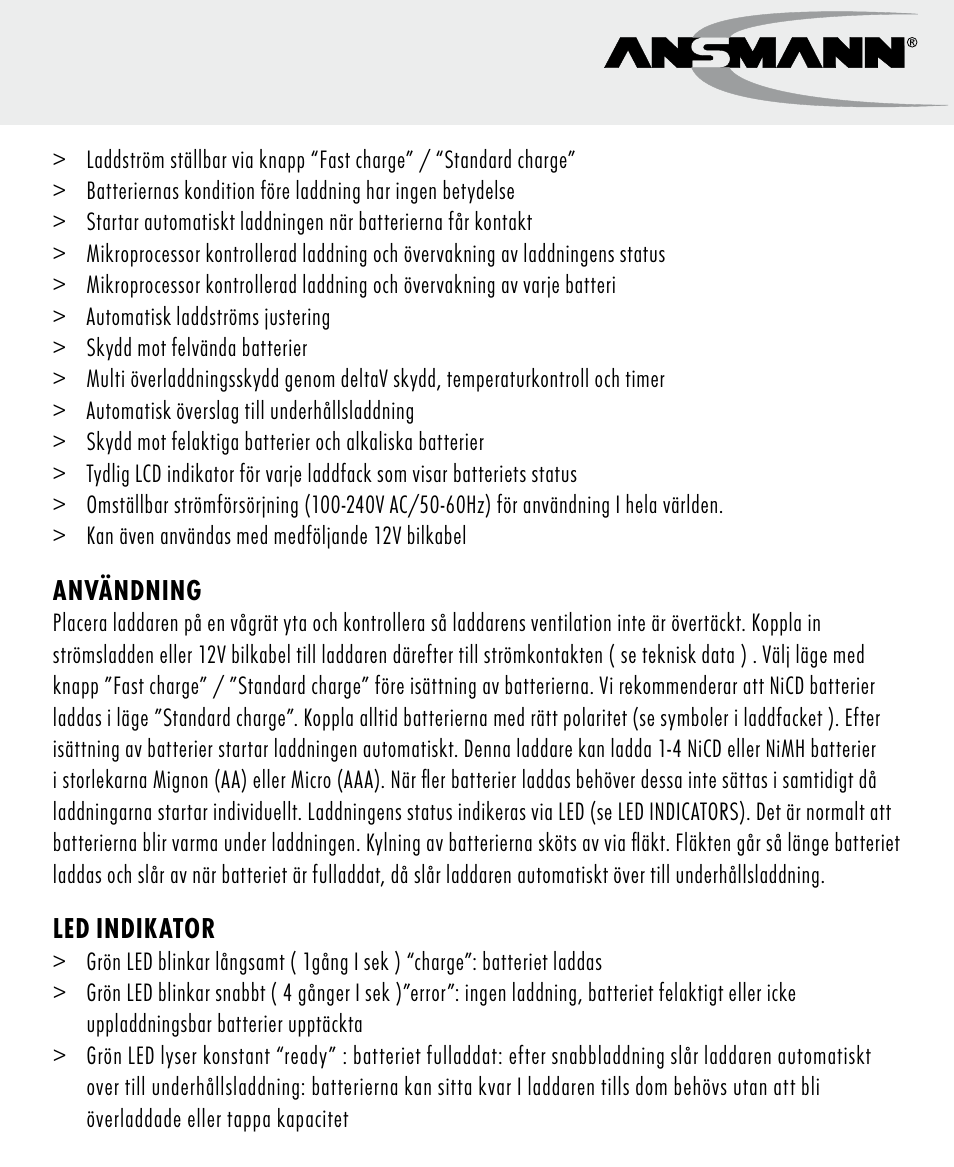 ANSMANN 5707144 Energy 4 speed User Manual | Page 39 / 76