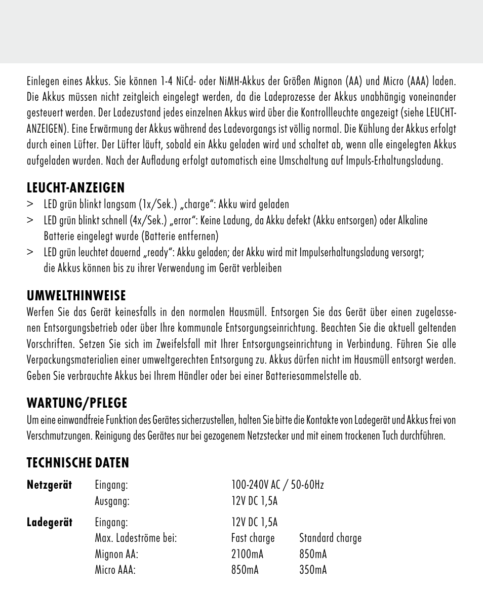 ANSMANN 5707144 Energy 4 speed User Manual | Page 4 / 76