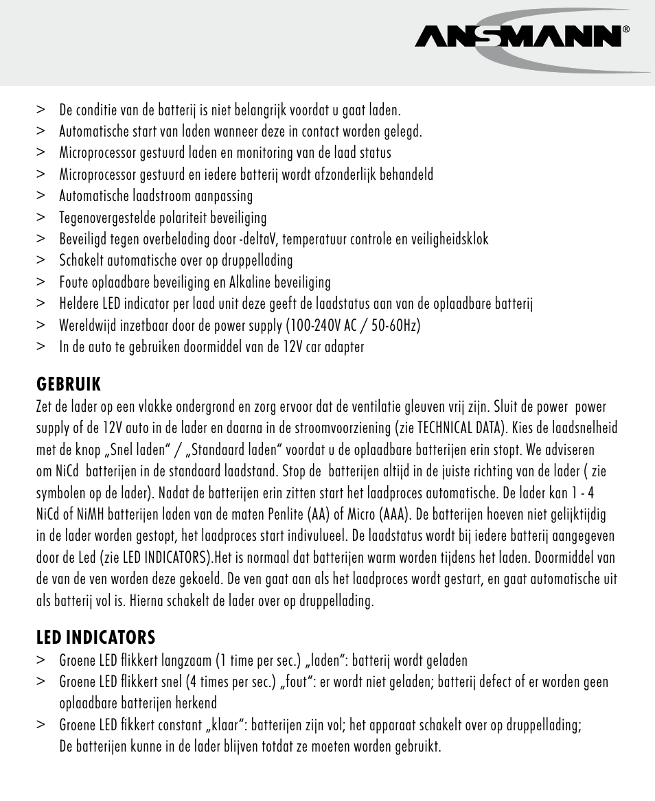 ANSMANN 5707144 Energy 4 speed User Manual | Page 47 / 76