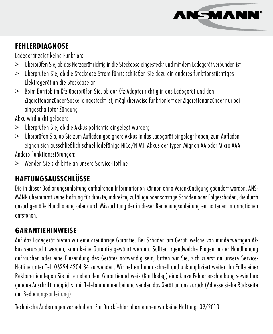 ANSMANN 5707144 Energy 4 speed User Manual | Page 5 / 76