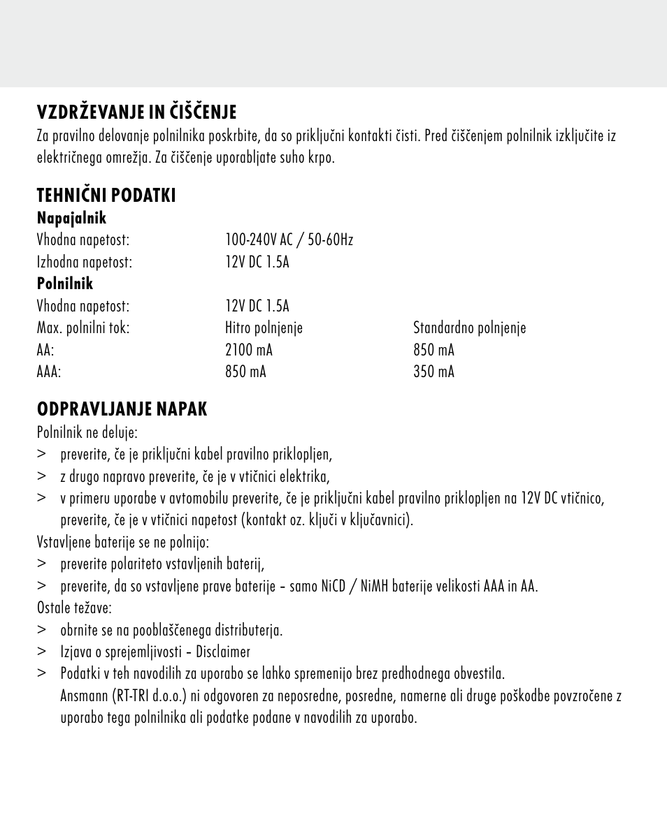 ANSMANN 5707144 Energy 4 speed User Manual | Page 60 / 76
