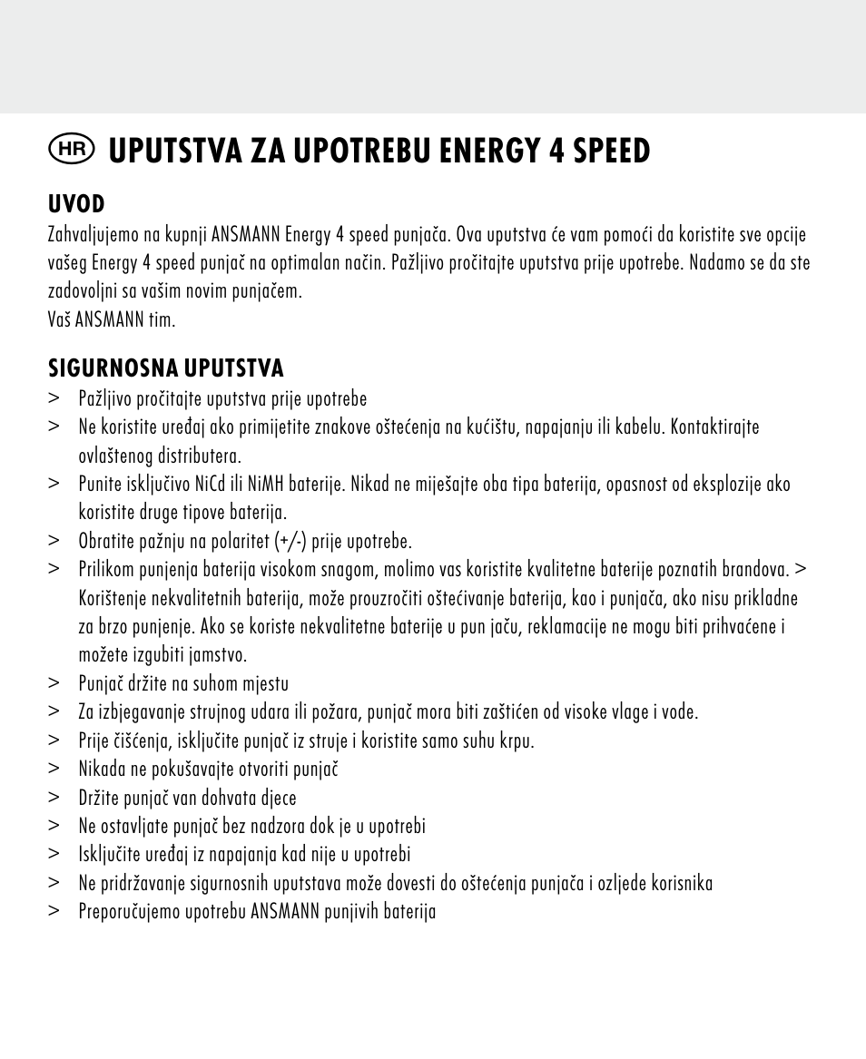 Uputstva za upotrebu energy 4 speed | ANSMANN 5707144 Energy 4 speed User Manual | Page 66 / 76