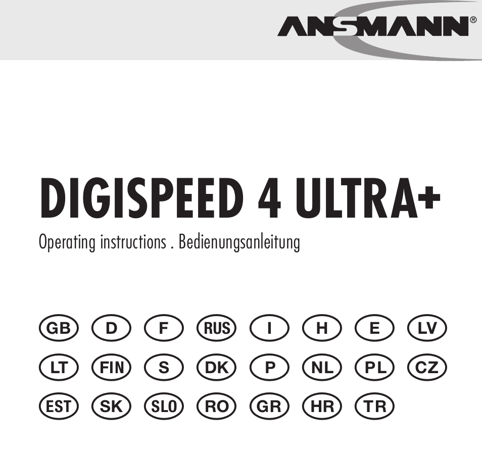 ANSMANN 5707153 Digispeed 4 Ultra+ User Manual | 48 pages