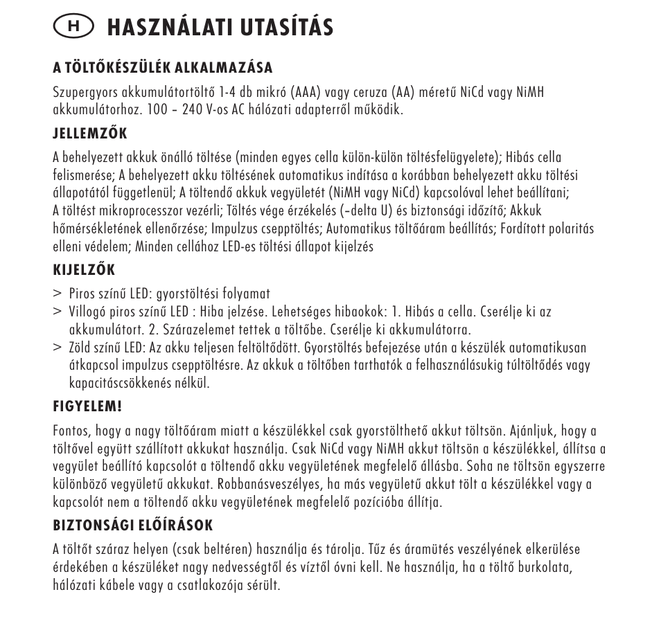 Használati utasítás | ANSMANN 5707153 Digispeed 4 Ultra+ User Manual | Page 12 / 48