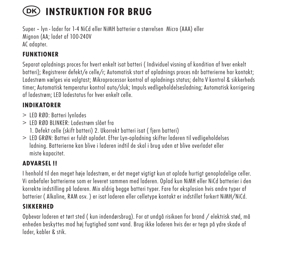 Instruktion for brug | ANSMANN 5707153 Digispeed 4 Ultra+ User Manual | Page 24 / 48