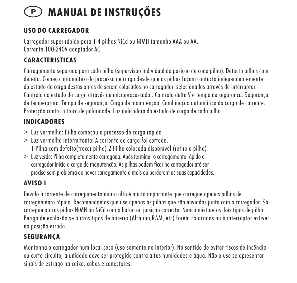 Manual de instruções | ANSMANN 5707153 Digispeed 4 Ultra+ User Manual | Page 26 / 48