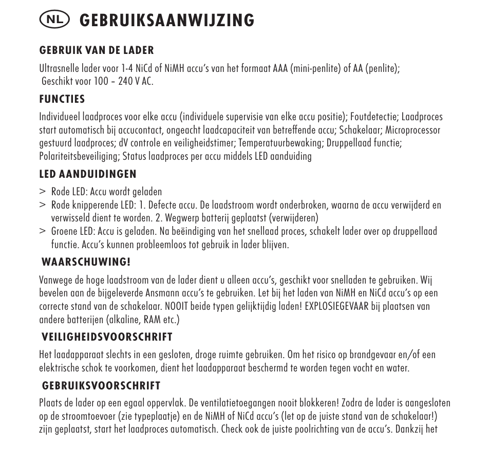 Gebruiksaanwijzing | ANSMANN 5707153 Digispeed 4 Ultra+ User Manual | Page 28 / 48