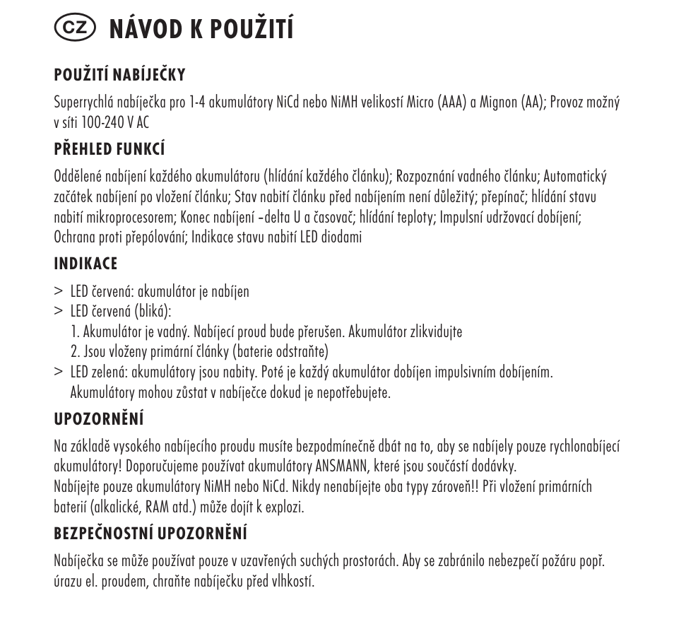 Návod k použití | ANSMANN 5707153 Digispeed 4 Ultra+ User Manual | Page 32 / 48