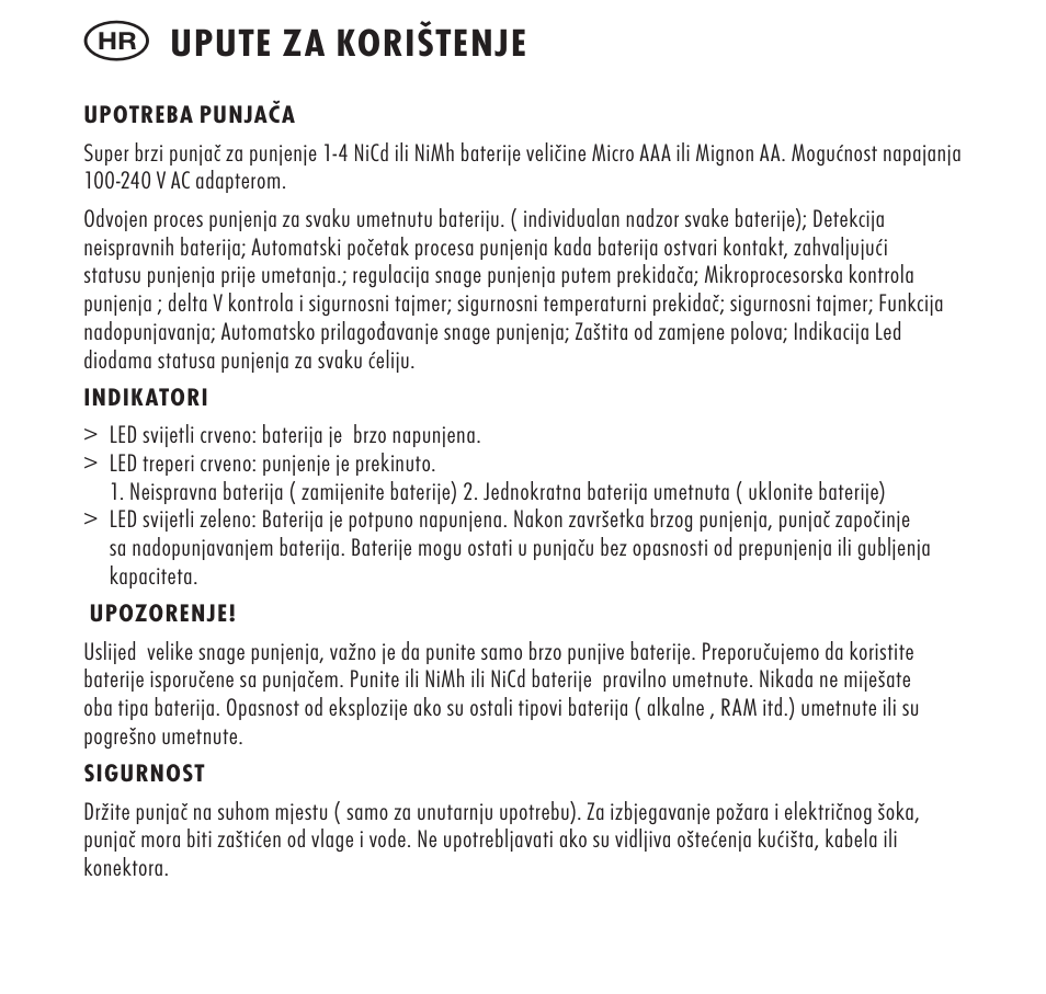 Upute za korištenje | ANSMANN 5707153 Digispeed 4 Ultra+ User Manual | Page 44 / 48