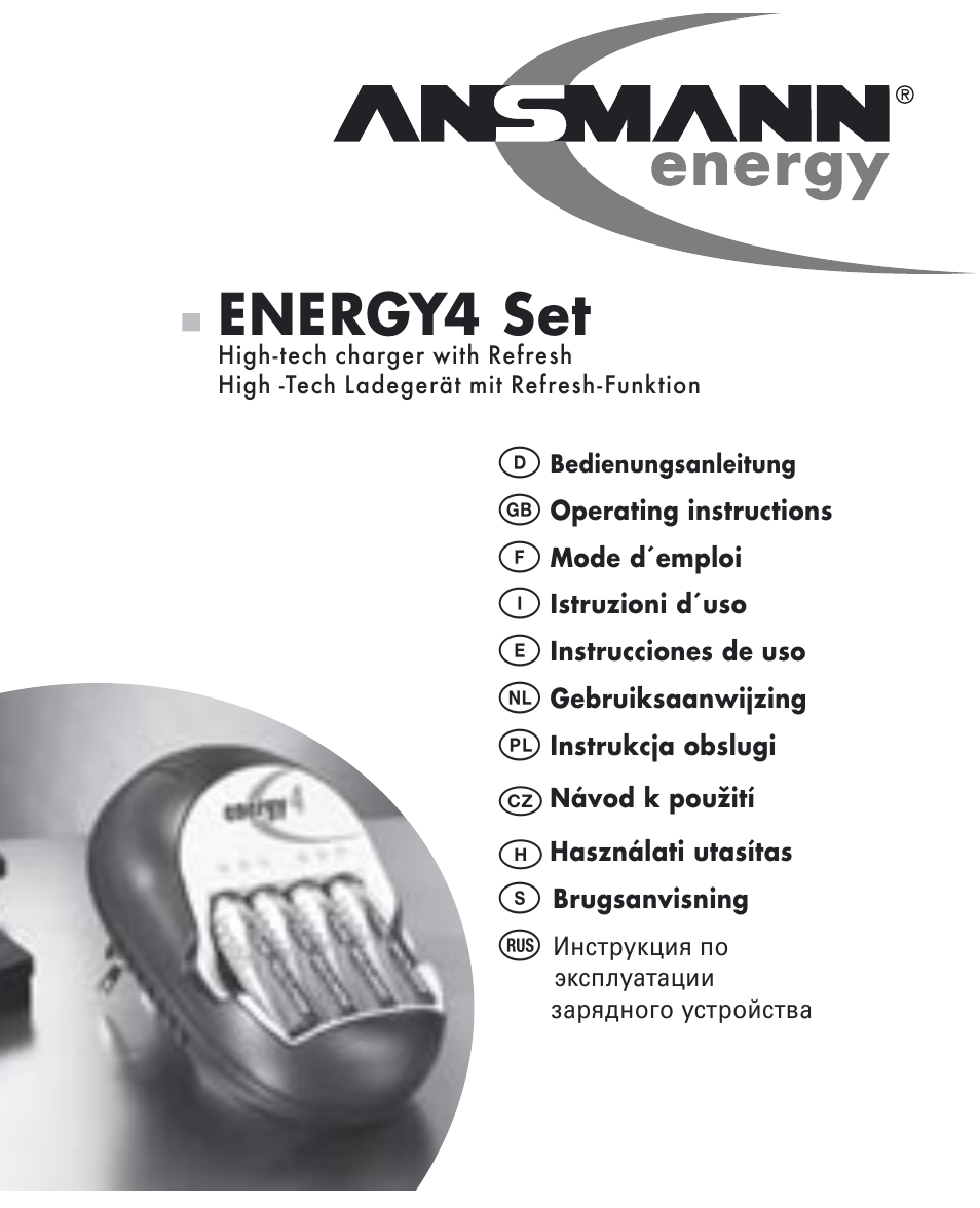 ANSMANN 5C07092 Energy 4 Set User Manual | 24 pages