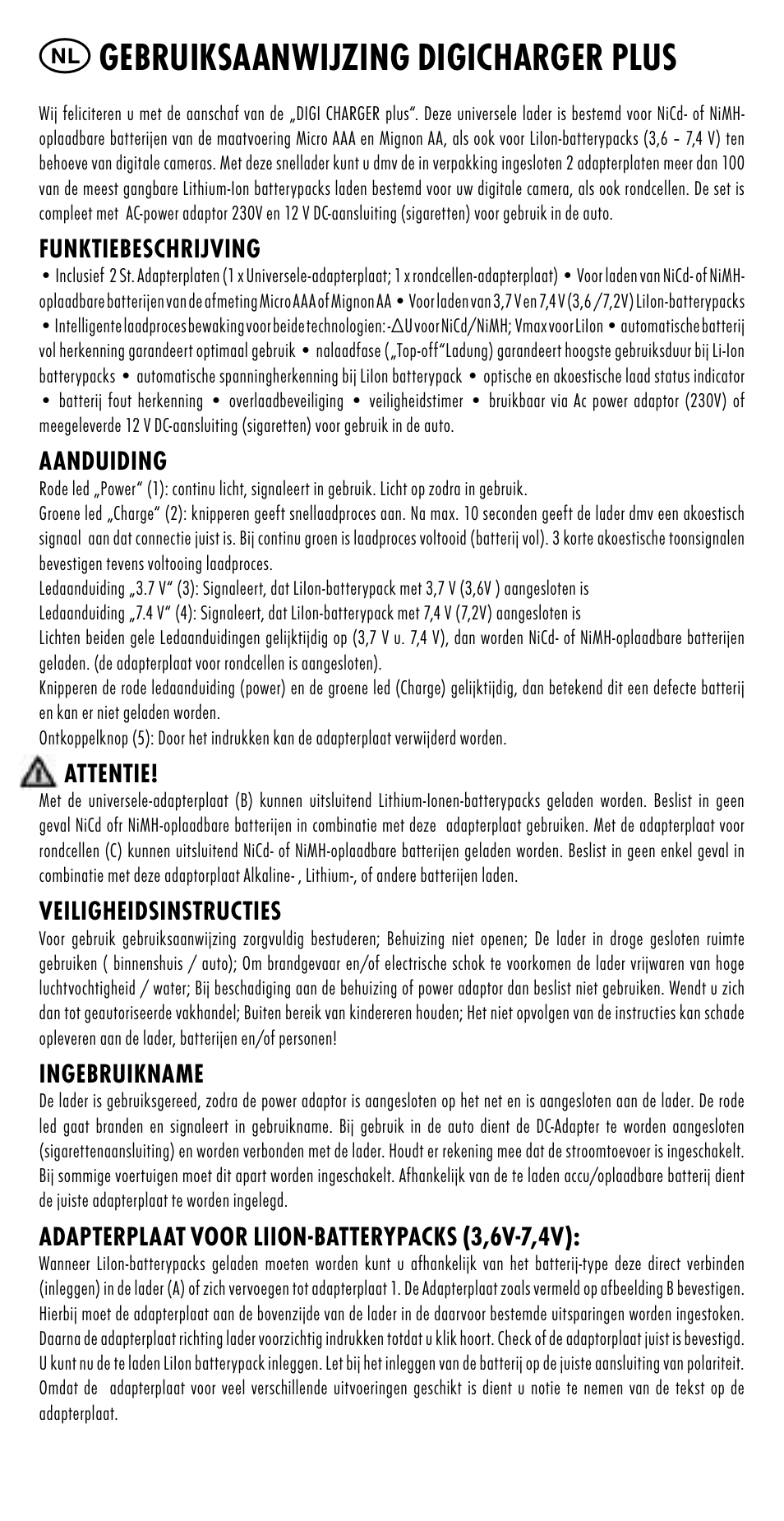 Gebruiksaanwijzing digicharger plus | ANSMANN 5025023 DigiCharger plus User Manual | Page 21 / 39