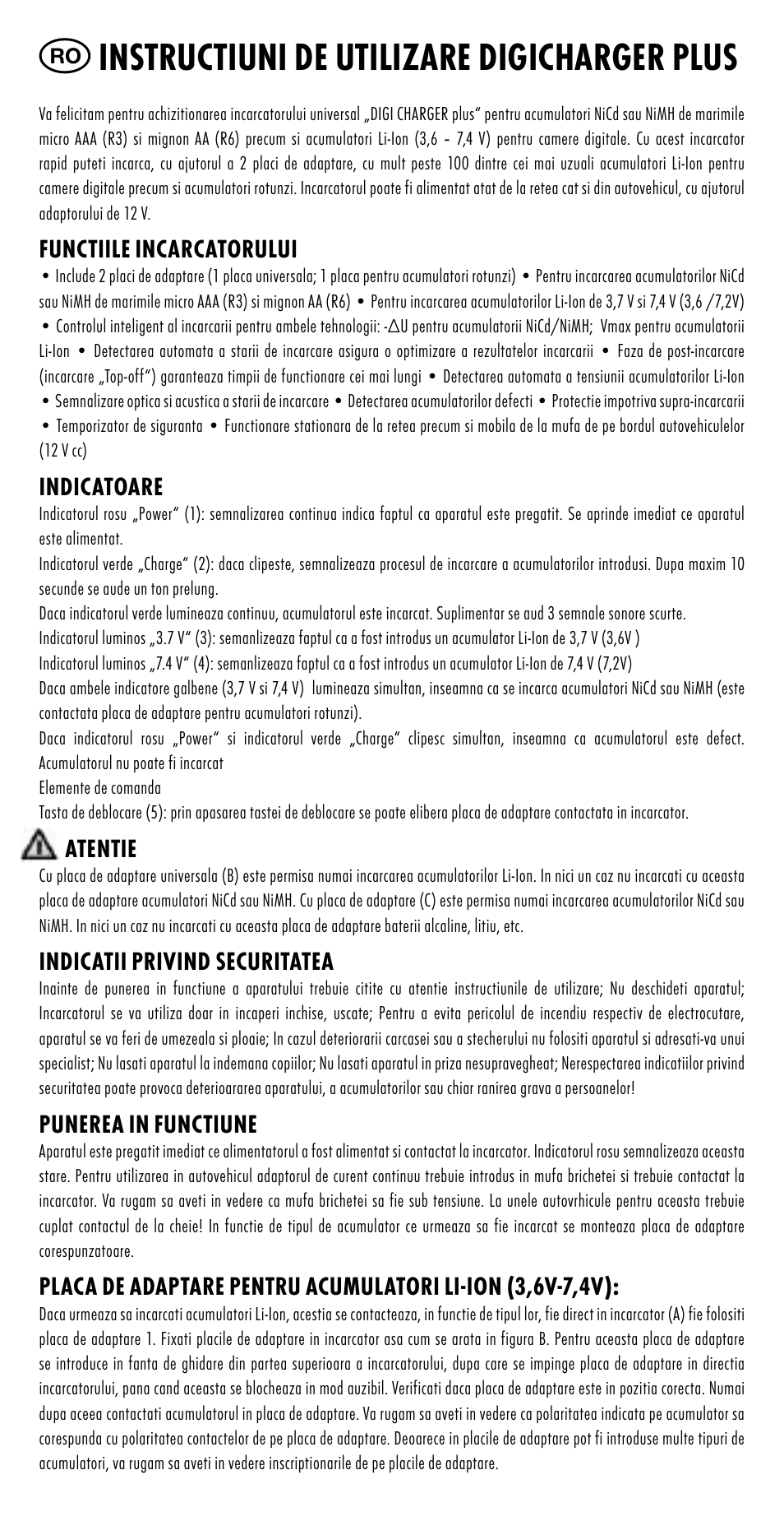 Instructiuni de utilizare digicharger plus | ANSMANN 5025023 DigiCharger plus User Manual | Page 33 / 39