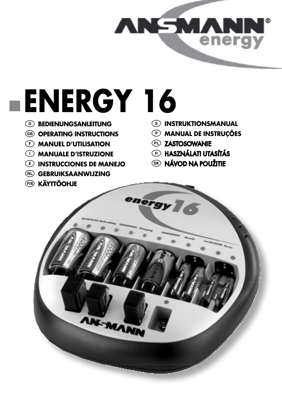 ANSMANN 5207123 Energy 16 User Manual | 28 pages