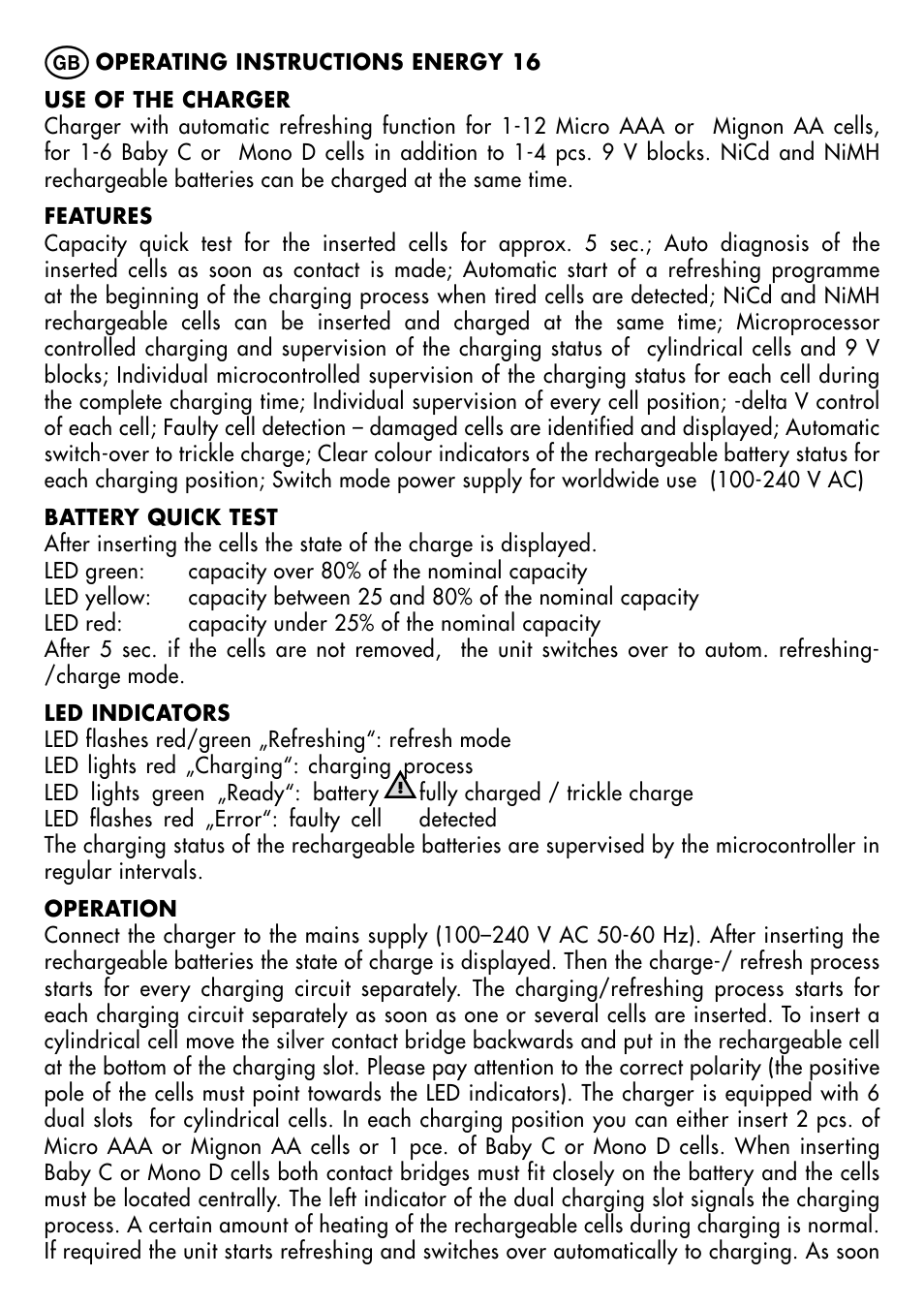 ANSMANN 5207123 Energy 16 User Manual | Page 4 / 28