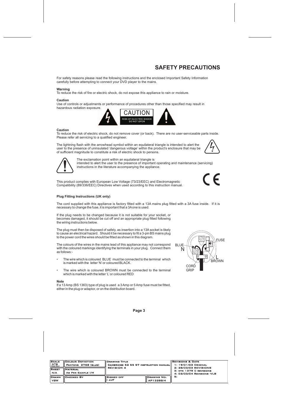 Safety precautions | Cambridge Audio SERIES 50 User Manual | Page 3 / 32