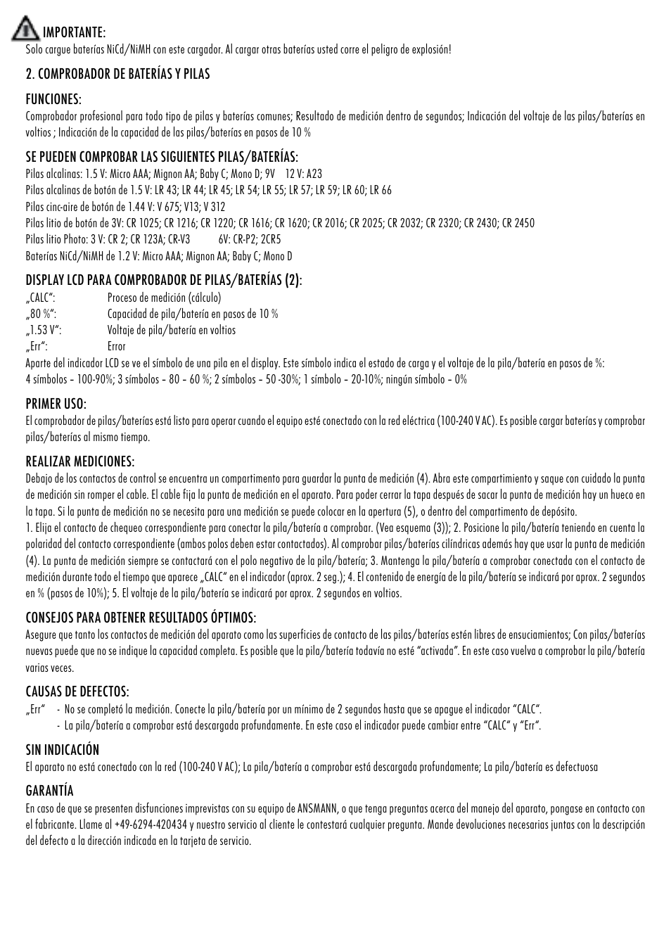 ANSMANN 5207313 Energy 8 professional User Manual | Page 16 / 41