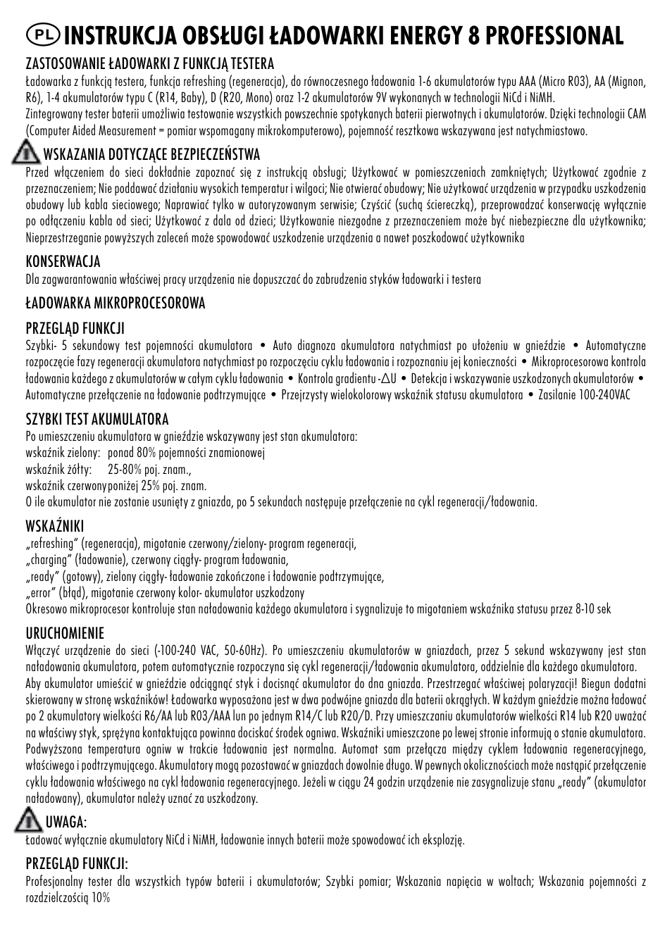 Instrukcja obsługi ładowarki energy 8 professional | ANSMANN 5207313 Energy 8 professional User Manual | Page 27 / 41