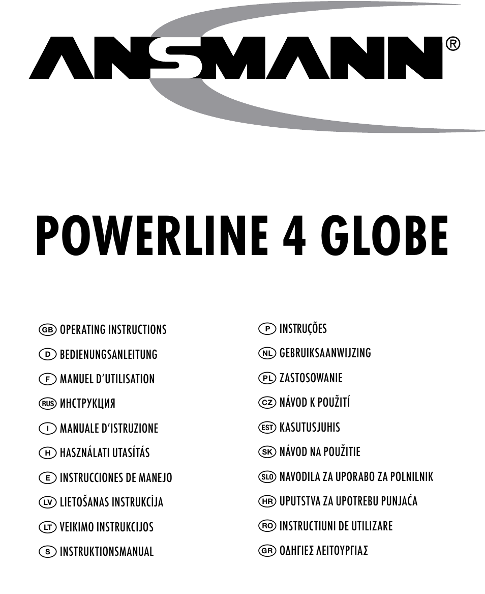 ANSMANN 5307213 Powerline 4 Globe User Manual | 45 pages