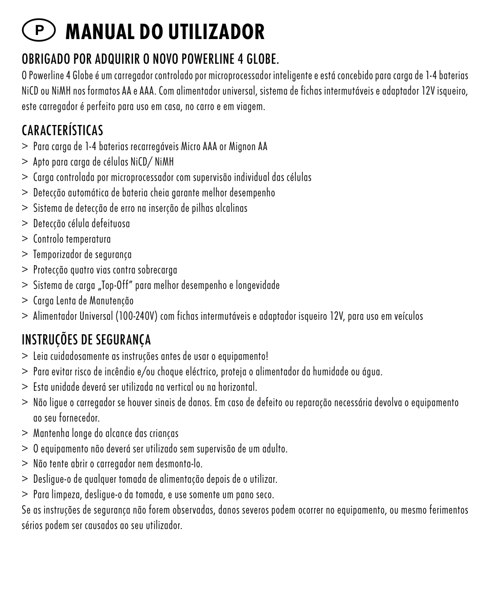 Manual do utilizador | ANSMANN 5307213 Powerline 4 Globe User Manual | Page 23 / 45