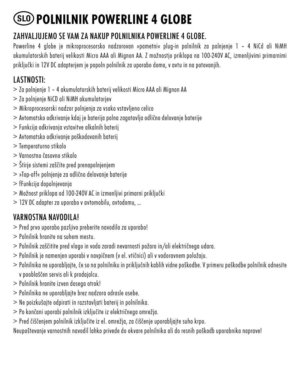 Polnilnik powerline 4 globe | ANSMANN 5307213 Powerline 4 Globe User Manual | Page 35 / 45