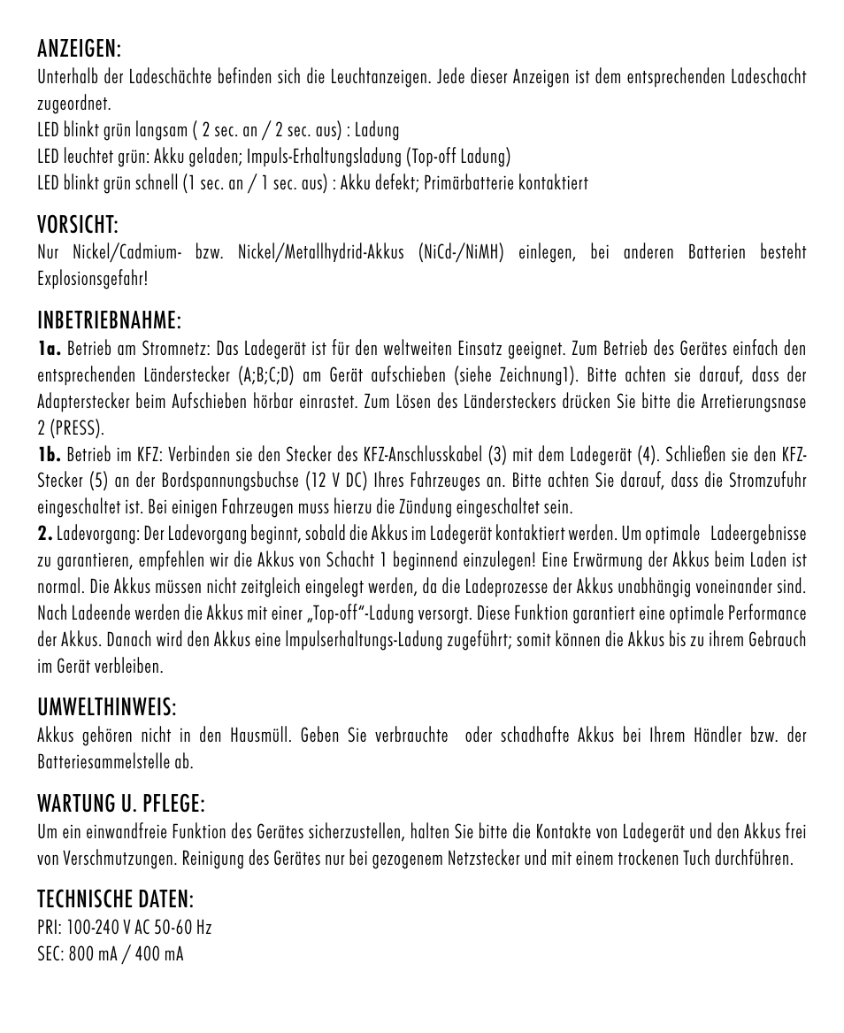 ANSMANN 5307213 Powerline 4 Globe User Manual | Page 6 / 45