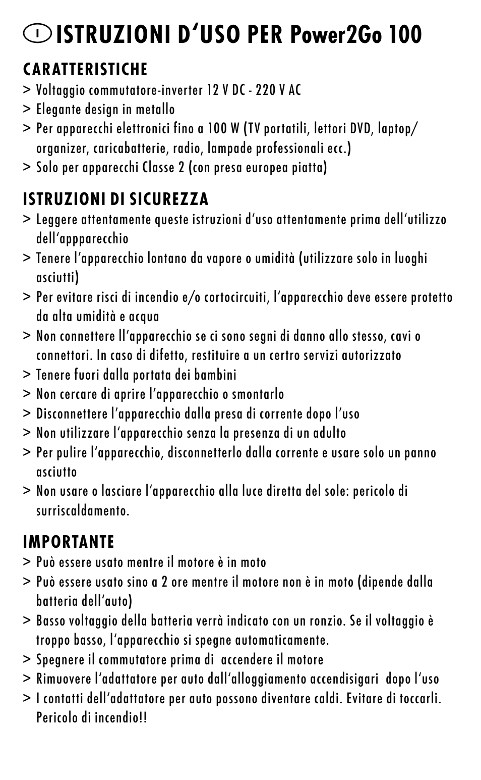 Istruzioni d‘uso per power2go 100 | ANSMANN 5600013 Power2go 100 User Manual | Page 11 / 45