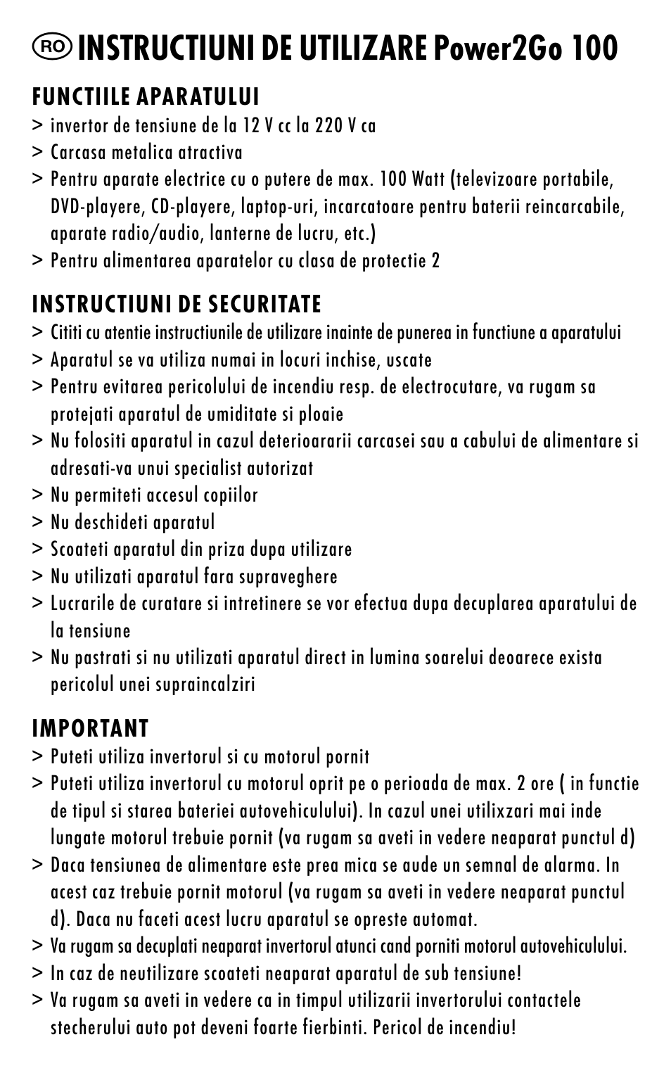 Instructiuni de utilizare power2go 100 | ANSMANN 5600013 Power2go 100 User Manual | Page 35 / 45