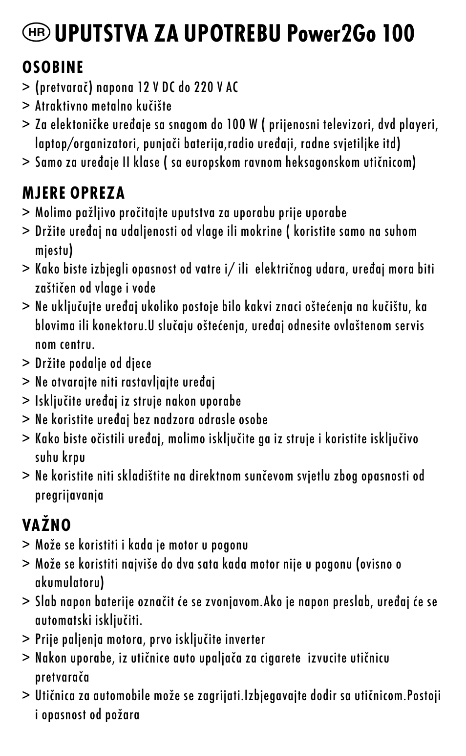 Uputstva za upotrebu power2go 100 | ANSMANN 5600013 Power2go 100 User Manual | Page 41 / 45