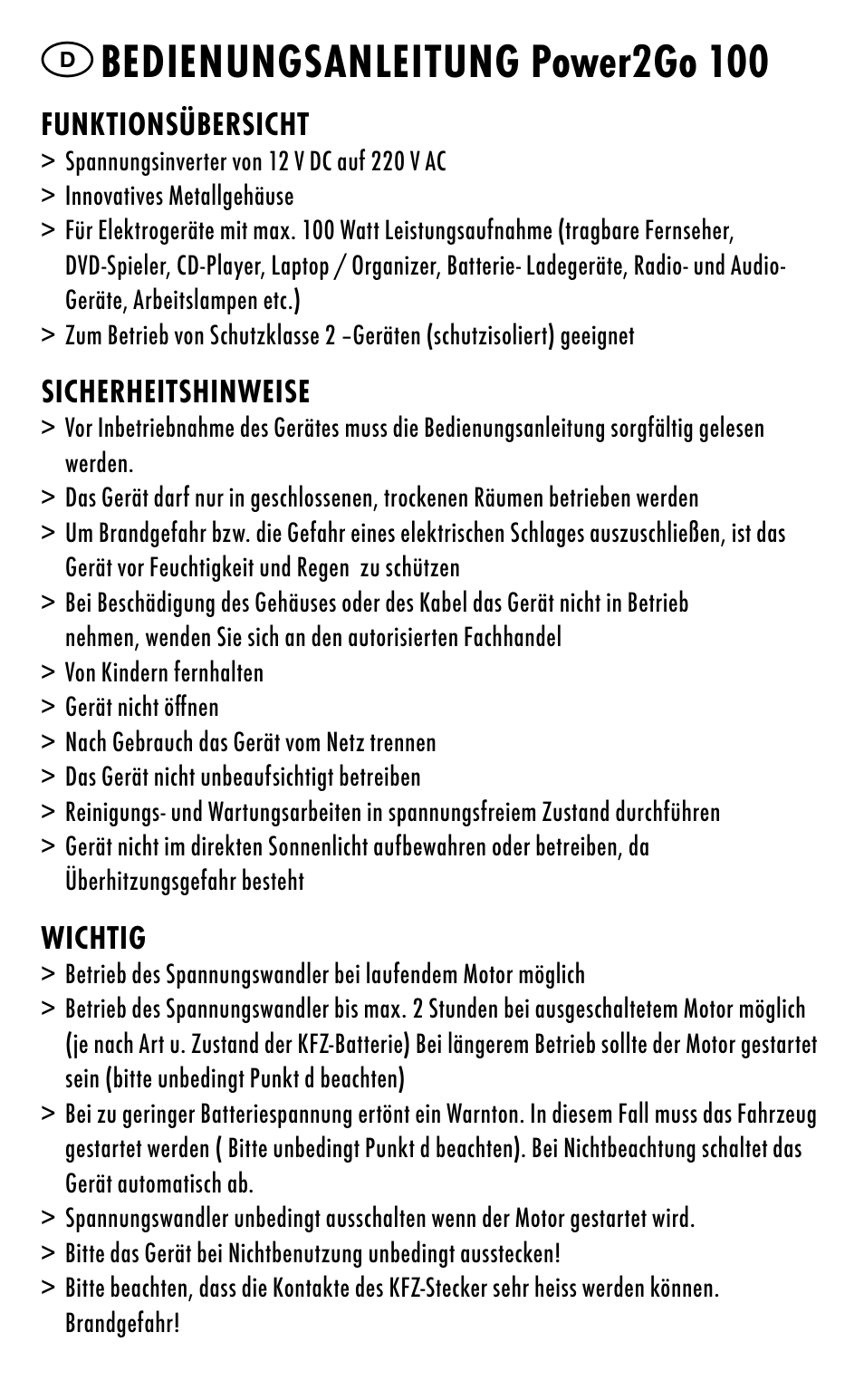 Bedienungsanleitung power2go 100 | ANSMANN 5600013 Power2go 100 User Manual | Page 5 / 45
