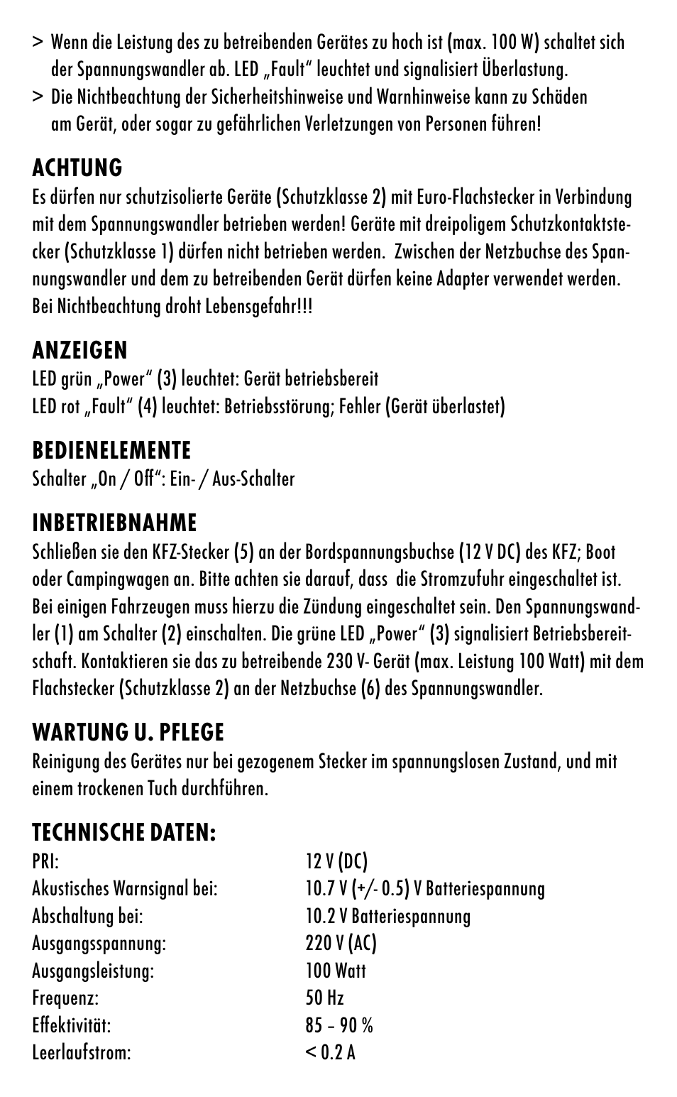 ANSMANN 5600013 Power2go 100 User Manual | Page 6 / 45