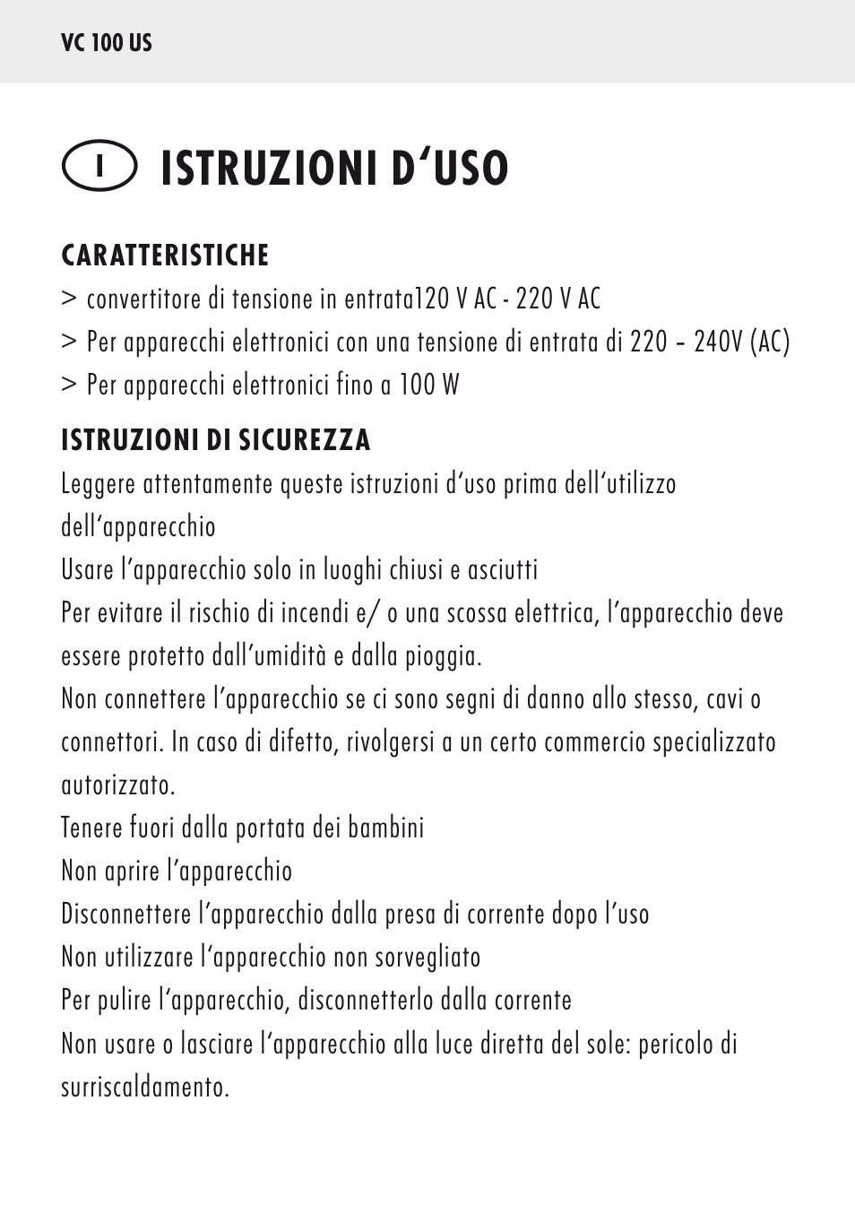 Istruzioni d‘uso | ANSMANN 5500032 VC 100 US User Manual | Page 10 / 36
