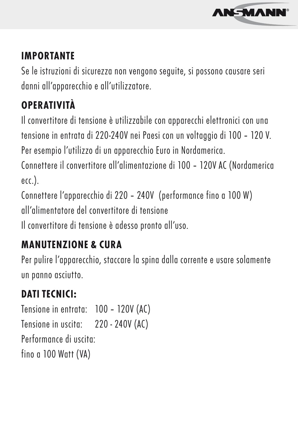 ANSMANN 5500032 VC 100 US User Manual | Page 11 / 36
