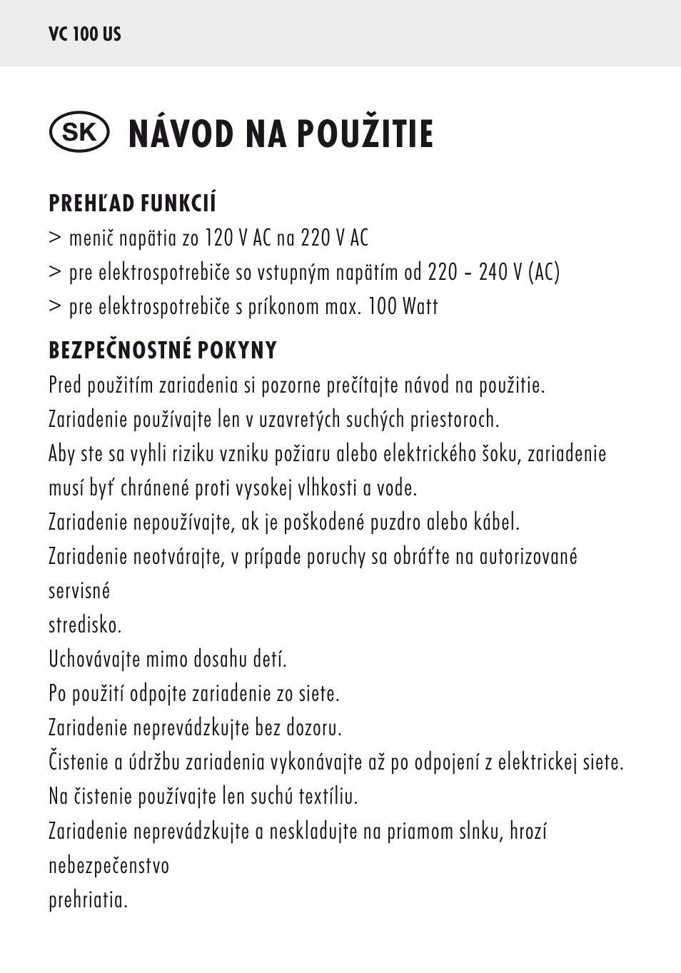 Návod na použitie | ANSMANN 5500032 VC 100 US User Manual | Page 24 / 36