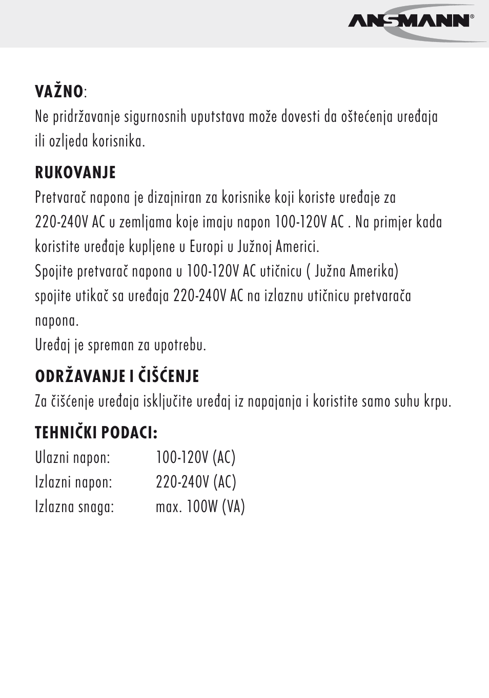 ANSMANN 5500032 VC 100 US User Manual | Page 31 / 36