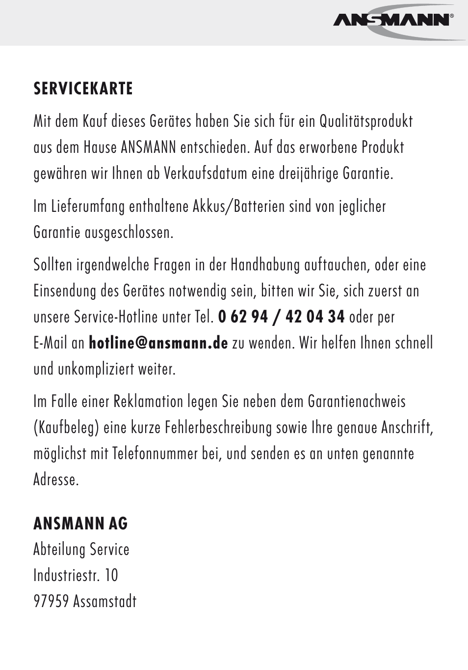 ANSMANN 5500032 VC 100 US User Manual | Page 35 / 36