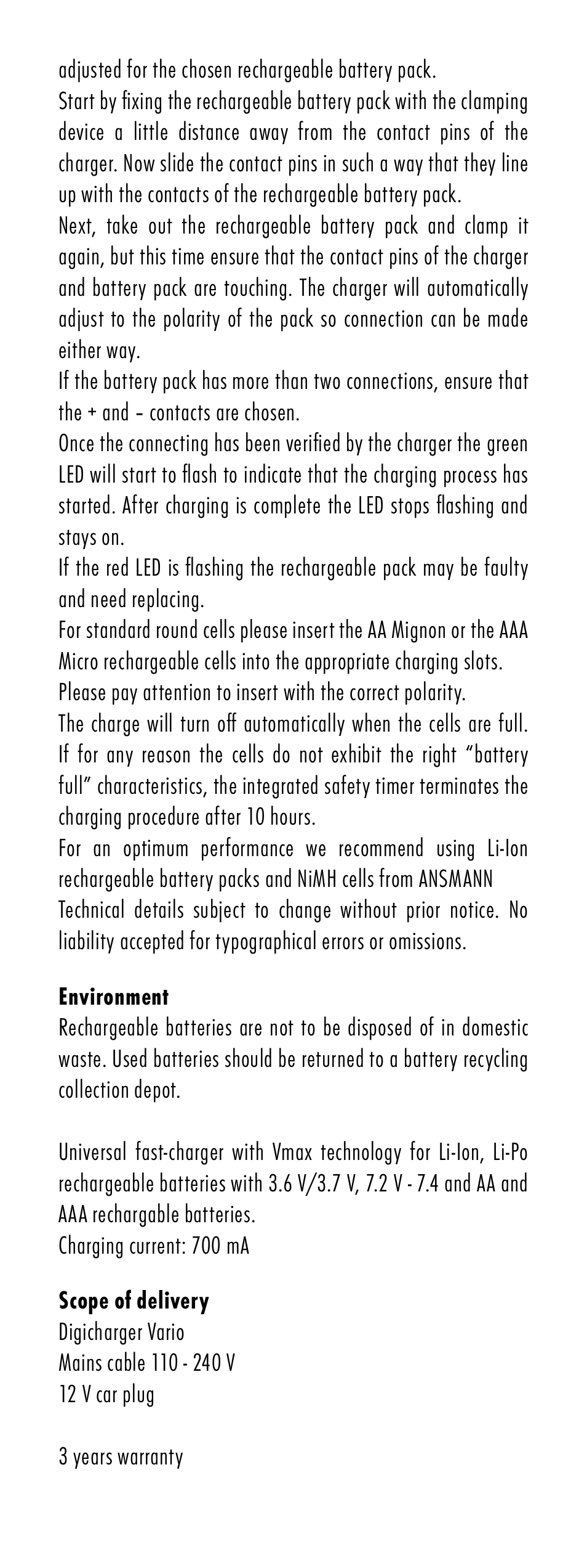 ANSMANN 5025113 DigiCharger Vario User Manual | Page 3 / 44