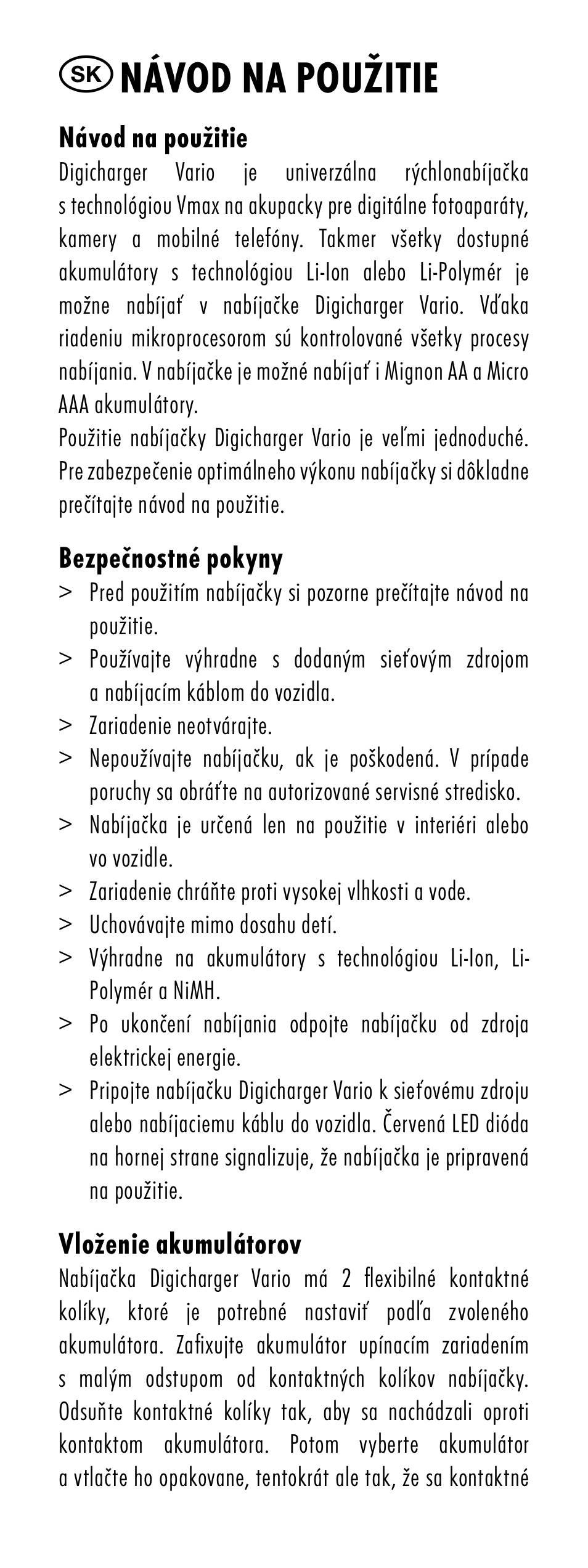 Návod na použitie | ANSMANN 5025113 DigiCharger Vario User Manual | Page 30 / 44