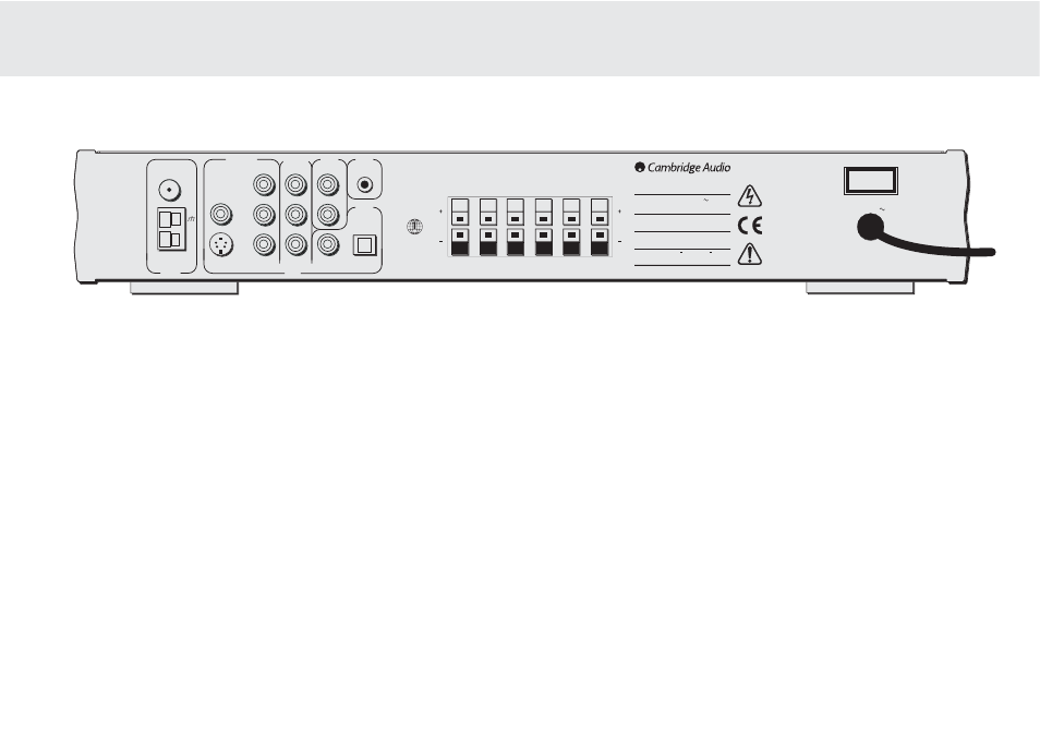 540v dvd receiver, Rear panel connections, Video c connections | Rbg through s scart, Audio c connections, Ac ppower ssocket, Azur dvd receiver 7 | Cambridge Audio azur 540V User Manual | Page 7 / 20