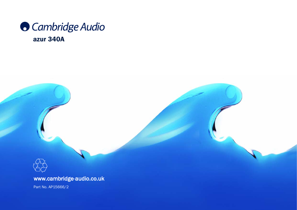 Cambridge Audio Azur 340A User Manual | Page 114 / 114