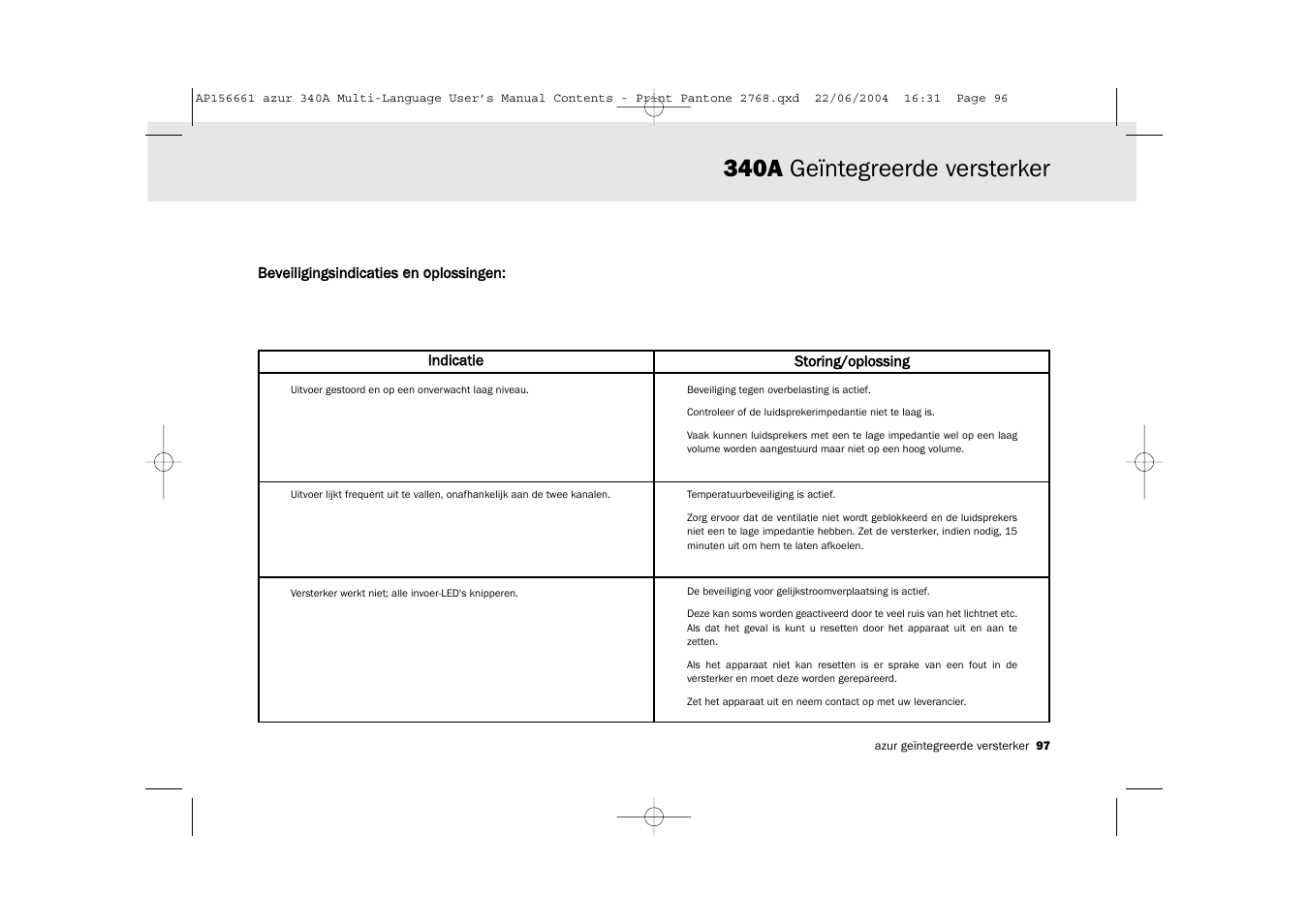 340a geïntegreerde versterker | Cambridge Audio Azur 340A User Manual | Page 97 / 114