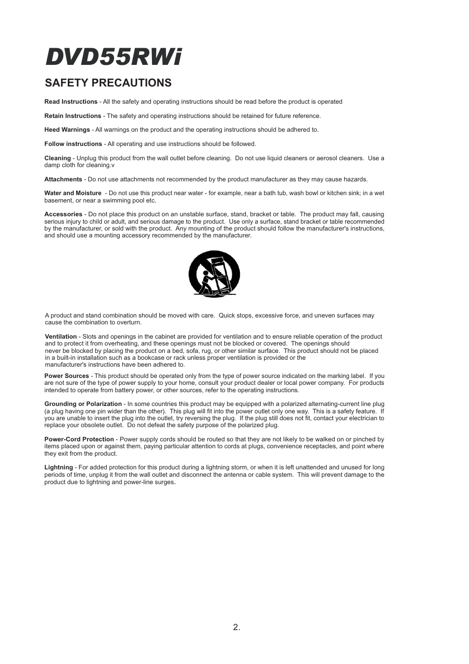 Dvd55rwi, Safety precautions | Cambridge Audio DVD55RWi User Manual | Page 4 / 56